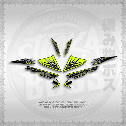 STICKER DECALS for AEROX V3 ALPHA TURBO (AV3HAHO) By STICKABOSS (SOFIE LAMINATED WATERPROOF)