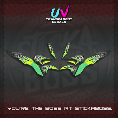 【PREMIUM UV PRINT】TRANSPARENT CLICK 125 V3  DECALS(ARAI API NEW TERBARU DESIGN)By STICKABOSS