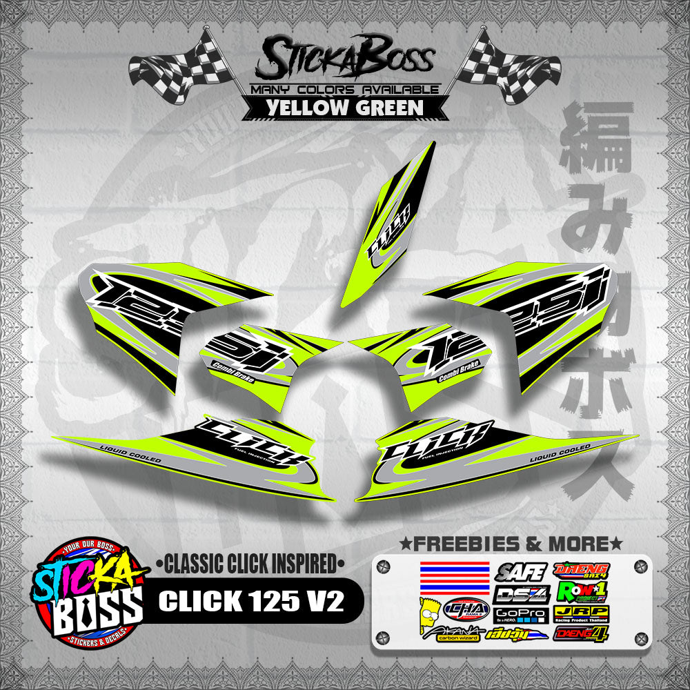 CLICK 125 V2 DECALS ( CLASSIC CLICK INSPIRED )【WITH FREEBIES】