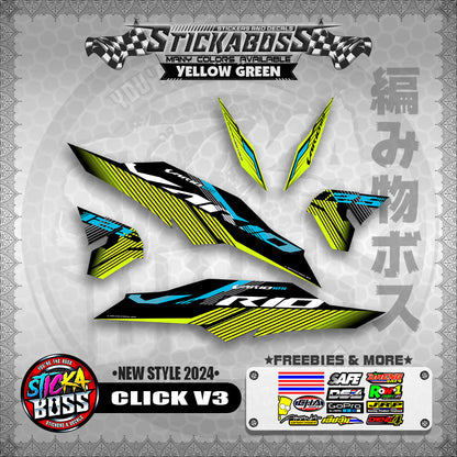 CLICK V3 MALAYSIAN CONCEPT STICKER DECALS ( NEW STYLE 2024 )【WITH FREEBIES】