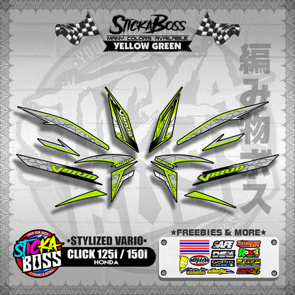 CLICK 125i / 150i V2 DECALS ( STYLIZED VARIO )【WITH FREEBIES】