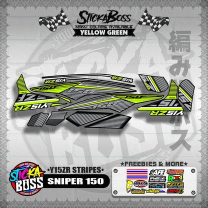 SNIPER 150 DECALS ( Y15ZR STRIPES )【WITH FREEBIES】