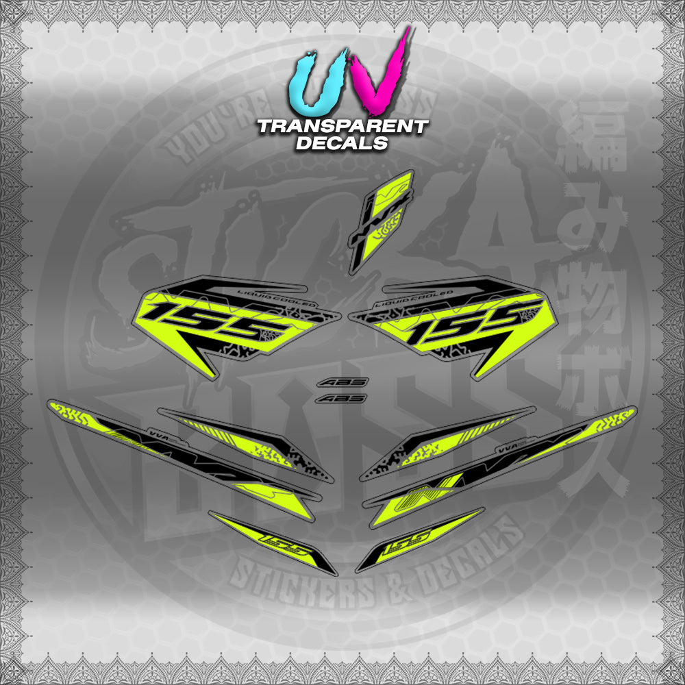 【PREMIUM UV PRINT】TRANSPARENT AEROX V3 ALPHA TURBO INDO (AV312TEDE)【WITH FREEBIES】