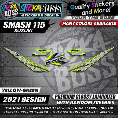 Suzuki Smash 115 Stock Decals ( 2021 DESIGN )【WITH FREEBIES】