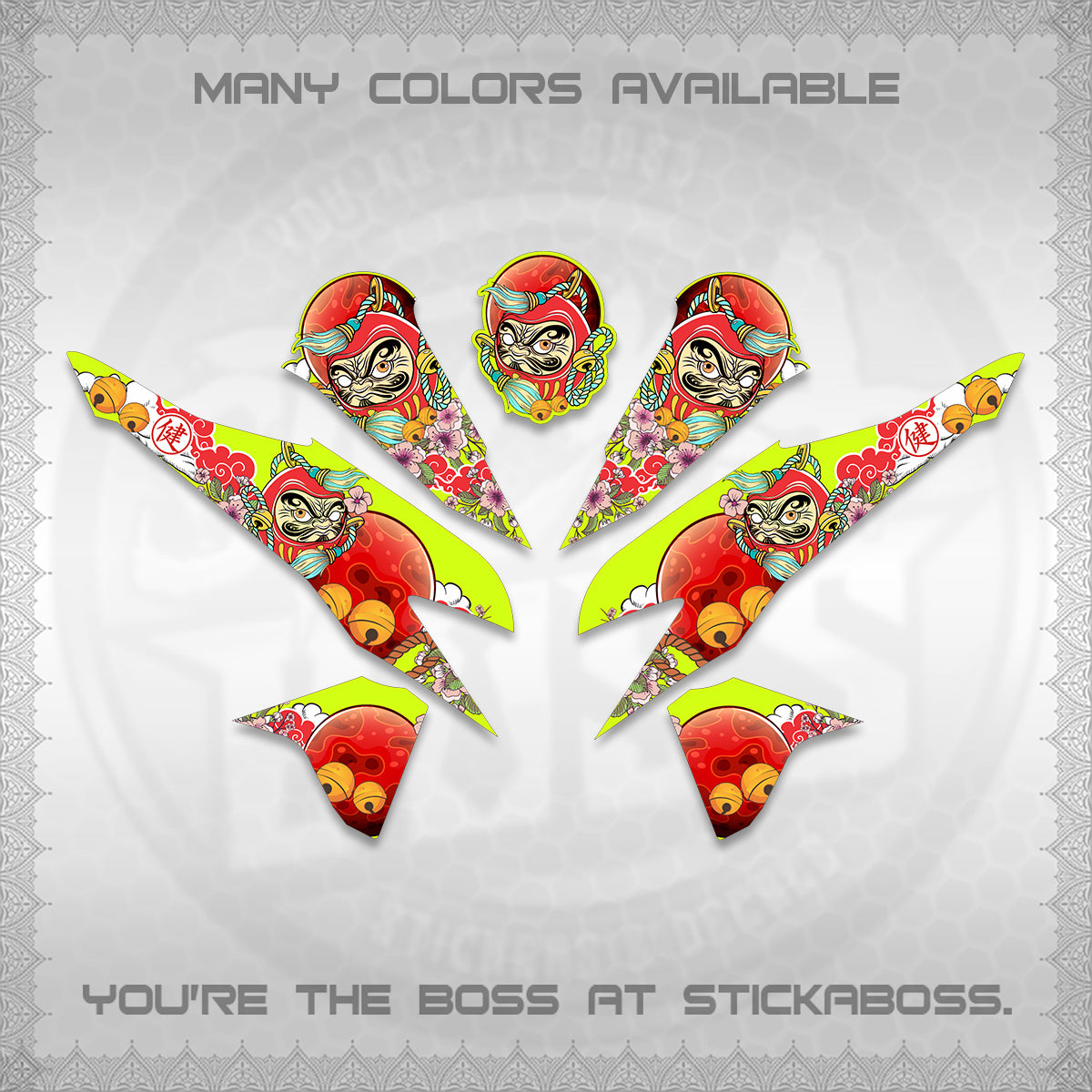 CLICK 125 V2 VARIO DECALS (DARUMA CLOUDS DESIGN) STICKER DECALS By STICKABOSS (Copy)