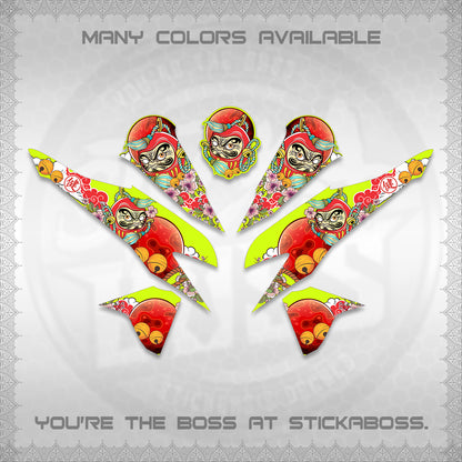 CLICK 125 V2 VARIO DECALS (DARUMA CLOUDS DESIGN) STICKER DECALS By STICKABOSS (Copy)