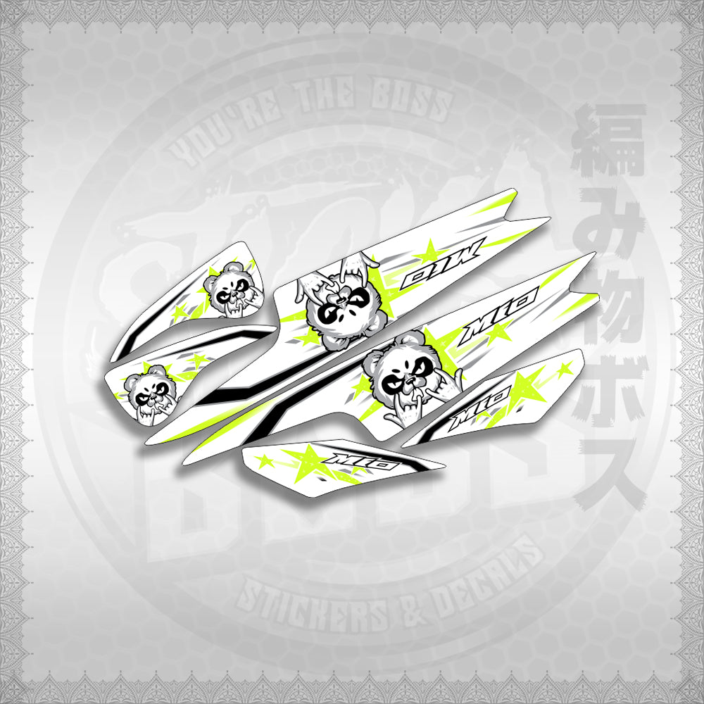 STICKER DECALS for MIO SPORTY / SMILE (MSPSPAST) By STICKABOSS (SOFIE LAMINATED WATERPROOF)