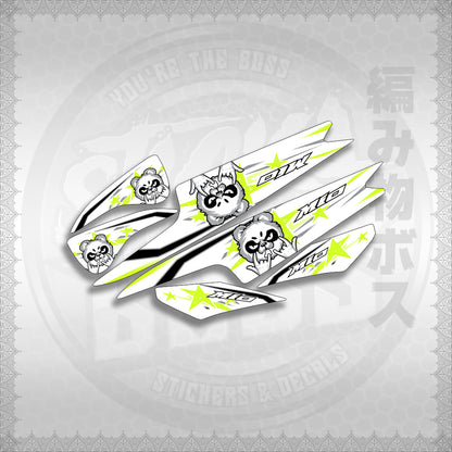 STICKER DECALS for MIO SPORTY / SMILE (MSPSPAST) By STICKABOSS (SOFIE LAMINATED WATERPROOF)