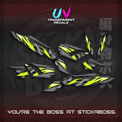 CLICK V3 INDO MALAY CONCEPT ( TRANSPARENT STRIPING NEW CUSTOM DESIGN ) STICKER DECALS By STICKABOSS