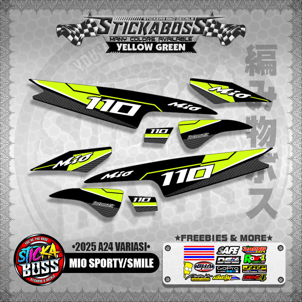 MIO SPORTY/SMILE INDO STICKER DECALS ( 2025 A24 VARIASI )【WITH FREEBIES】
