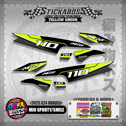 MIO SPORTY/SMILE INDO STICKER DECALS ( 2025 A24 VARIASI )【WITH FREEBIES】