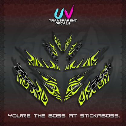 【PREMIUM UV PRINT】TRANSPARENT RAIDER 150 Fi DECALS(API TERBARU VIRAL ELEGAN)STICKER By STICKABOSS