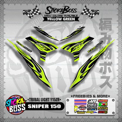 SNIPER 150 DECALS ( TRIBAL LIGHT Y15ZR )[ PREMIUM GLOSSY LAMINATED ]【WITH FREEBIES】