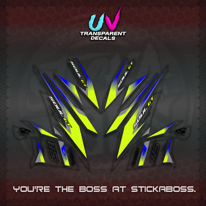 MIO SOUL I 115 GT INDO UV TRANSPARENT DECALS(0003 DESIGN)STICKER DECALS By STICKABOSS