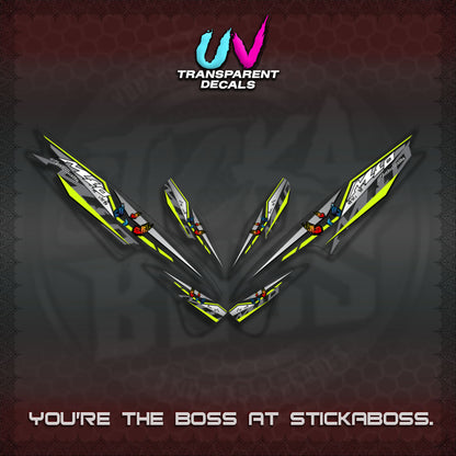 【PREMIUM UV PRINT】TRANSPARENT  MIO SPORTY/SMILE DECALS (BUTERFLY V6 DESIGN)By STICKABOSS