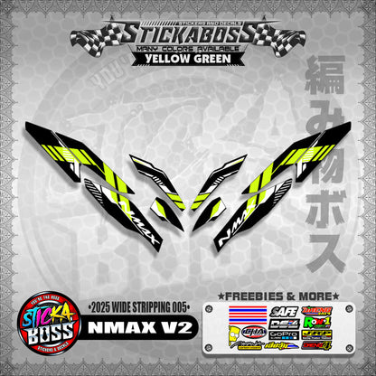 NMAX V2 INDO STICKER DECALS ( 2025 WIDE STRIPPING 005 )【WITH FREEBIES】