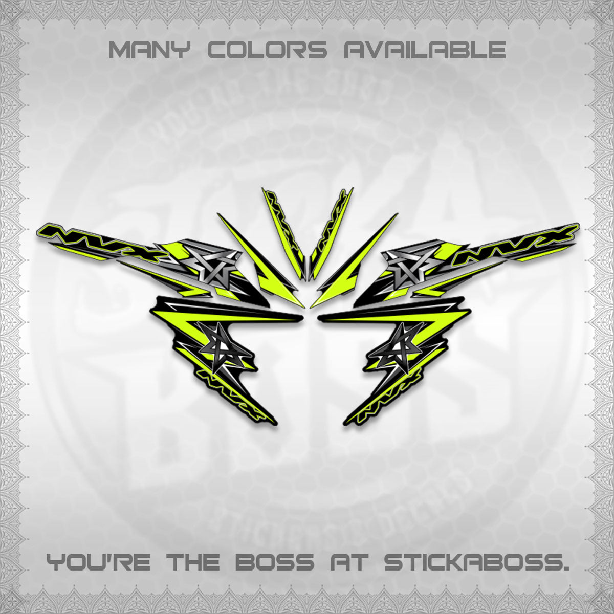 AEROX V3 INDO DECALS (ALPHA TURBO 0002)STICKER DECALS By STICKABOSS