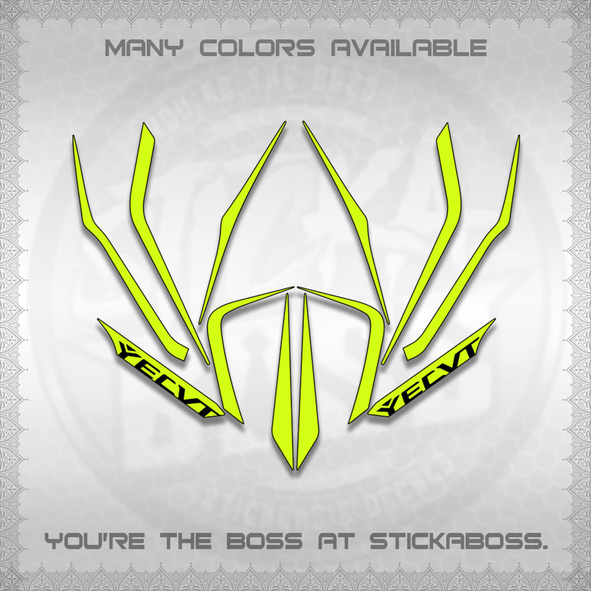 AEROX V3 STRIPING DECALS (TURBO YECVT)STICKER DECALS By STICKABOSS
