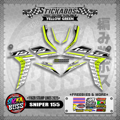 SNIPER 155 STICKER DECALS ( Y16ZR STAMP LINES 2025 )【WITH FREEBIES】