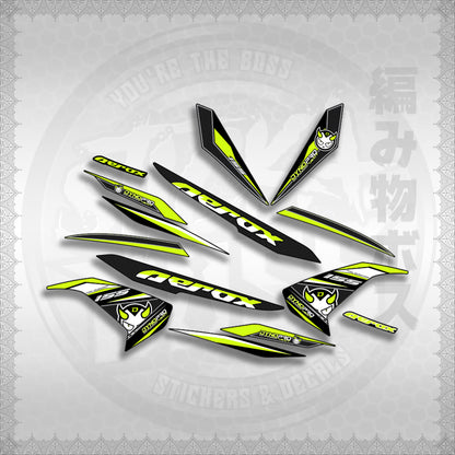 STICKER DECALS for AEROX 155 V1 (AV1DYPR) By STICKABOSS (SOFIE LAMINATED WATERPROOF)