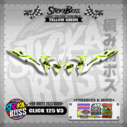 CLICK 125 V3 DECALS ( FOR WHITE 2023 VARIO )【WITH FREEBIES】