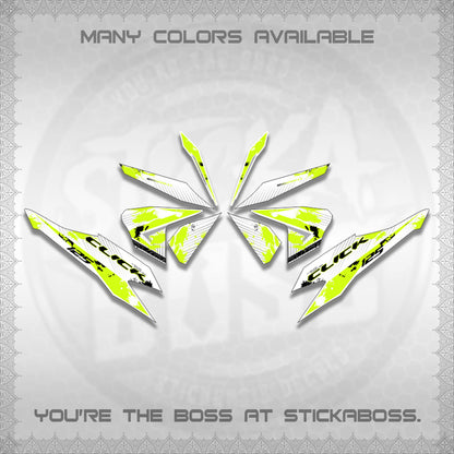 CLICK V2 MALAY FOR WHITE DECALS (HITAM STRIPING 03 MOTIF)STICKER DECALS By STICKABOSS