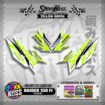 RAIDER 150 Fi DECALS ( FOR WHITE 2021 SATRIA F150 )【WITH FREEBIES】