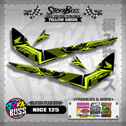 NICE 125 DECALS ( MALAYSIAN SPLASH DESIGN ) [ PREMIUM GLOSSY LAMINATED ]【WITH FREEBIES】