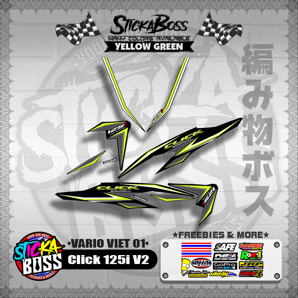CLICK 125i V2 DECALS ( VARIO VIET 01 )【WITH FREEBIES】