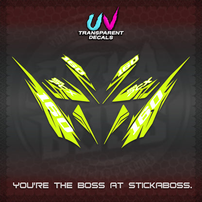 PCX 150 160 INDO UV TRANSPARENT DECALS (2026 NEW 08 DESIGN) STICKER DECALS By STICKABOSS