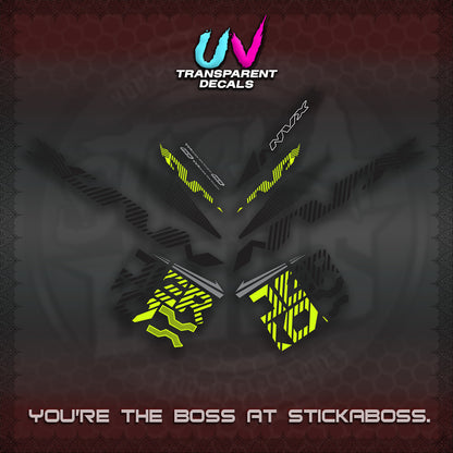 AEROX V2 NVX UV TRANSPARENT DECALS (2024 NEW 001 DESIGN) STICKER DECALS By STICKABOSS
