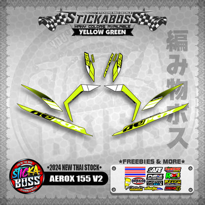 AEROX 155 V2 STICKER DECALS ( 2024 NEW THAI STOCK )【WITH FREEBIES】