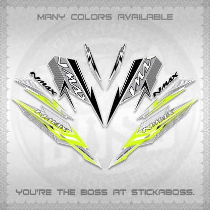 NMAX V2 FOR WHITE DECALS (2026 VARIO STYLE) STICKER DECALS By STICKABOSS