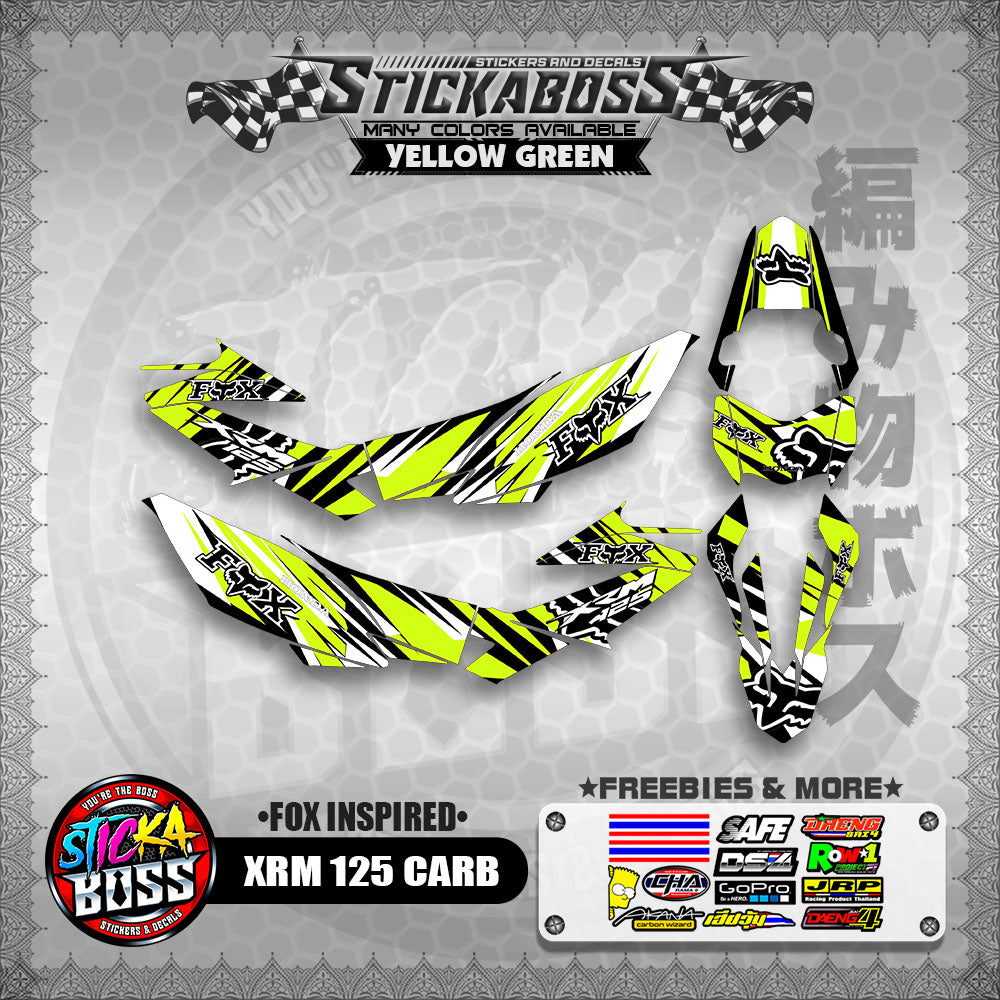 XRM 125 CARB STICKER FULL DECALS ( FOX INSPIRED )【WITH FREEBIES】