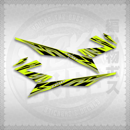 STICKER DECALS for RAIDER 150 Fi (RFINESASHED20) By STICKABOSS (SOFIE LAMINATED WATERPROOF)