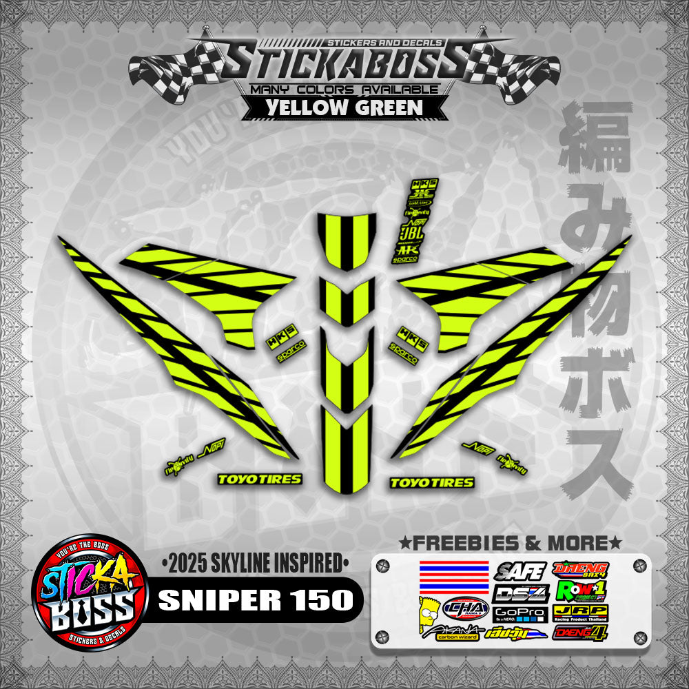 SNIPER 150 STICKER DECALS ( 2025 SKYLINE INSPIRED )【WITH FREEBIES】