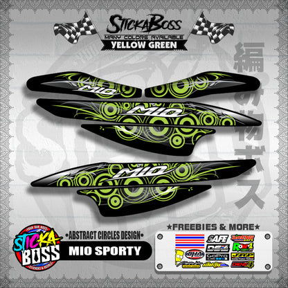 MIO SPORTY DECALS ( ABSTRACT CIRCLES DESIGN )【WITH FREEBIES】