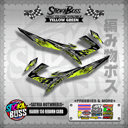 RAIDER 150 REBORN CARB DECALS ( SATRIA HOTWHEELS )【WITH FREEBIES】