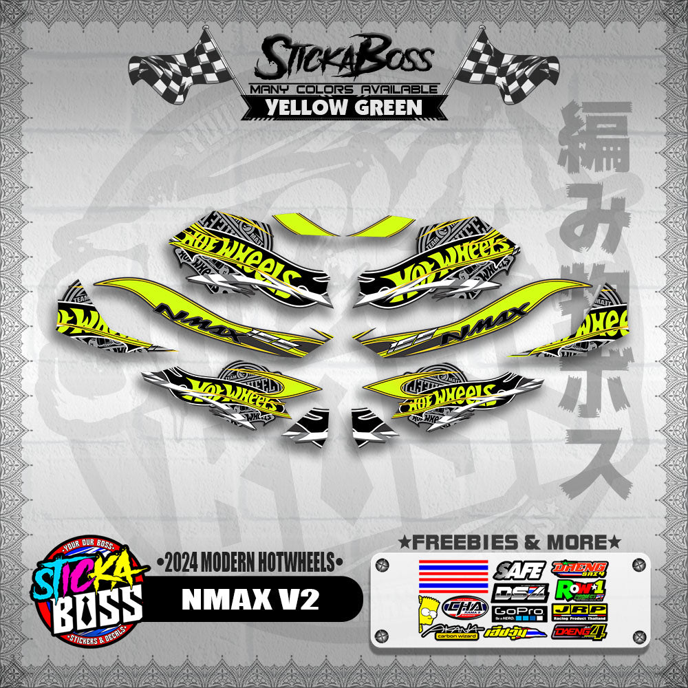 NMAX V2 DECALS ( 2024 MODERN HOTWHEELS )【WITH FREEBIES】