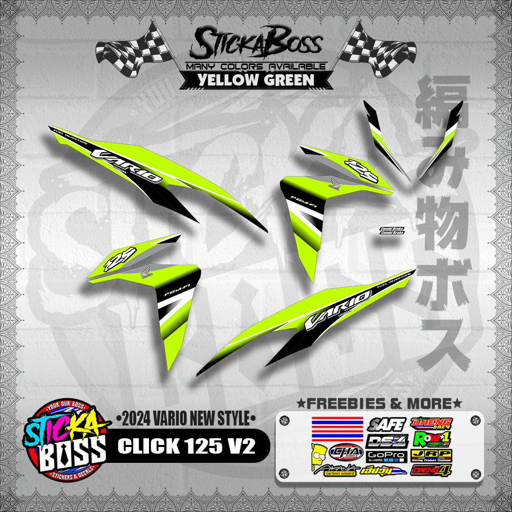 CLICK 125 V2 DECALS ( 2024 VARIO NEW STYLE )【WITH FREEBIES】