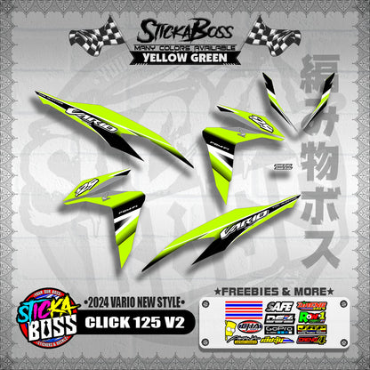 CLICK 125 V2 DECALS ( 2024 VARIO NEW STYLE )【WITH FREEBIES】