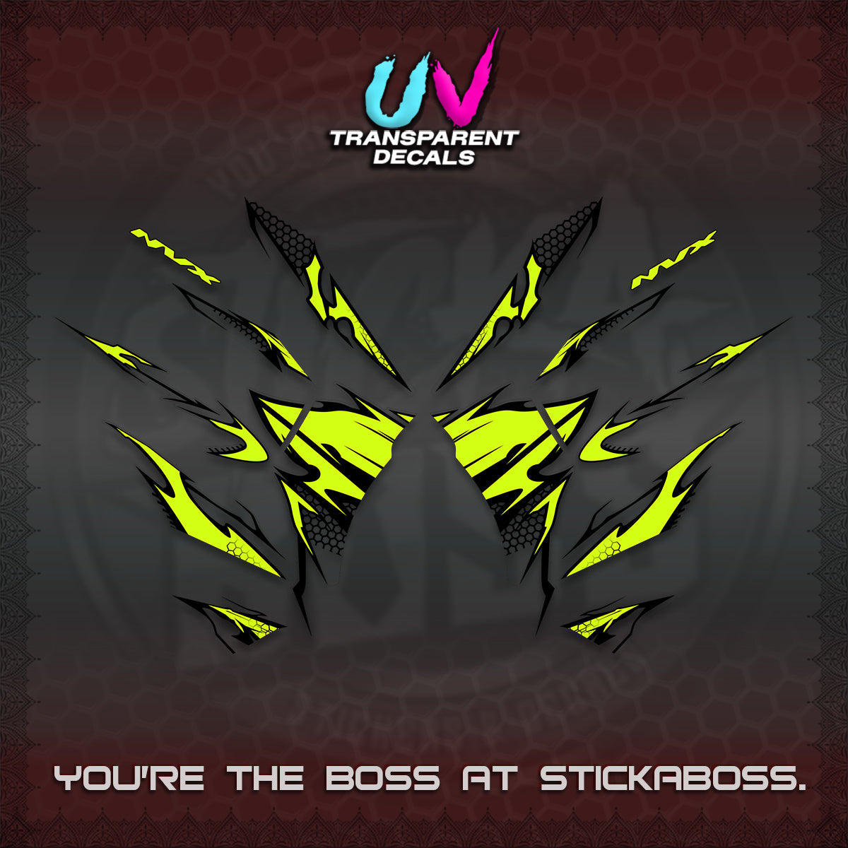 AEROX 155 V2 UV TRANSPARENT (VIETNAM STYLE-1 SPOT) FOR LIGHT COLORED COVER DECALS By STICKABOSS