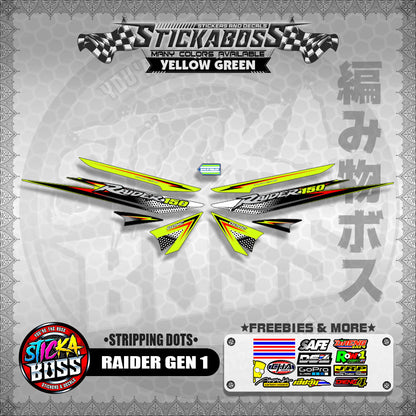 RAIDER GEN 1 STICKER DECAL ( STRIPPING DOTS)【WITH FREEBIES】