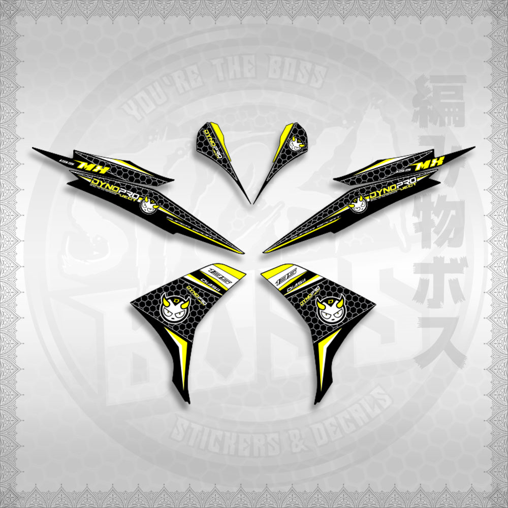 SNIPER 135 MX ( DYNO PRO ) STICKER DECALS By STICKABOSS