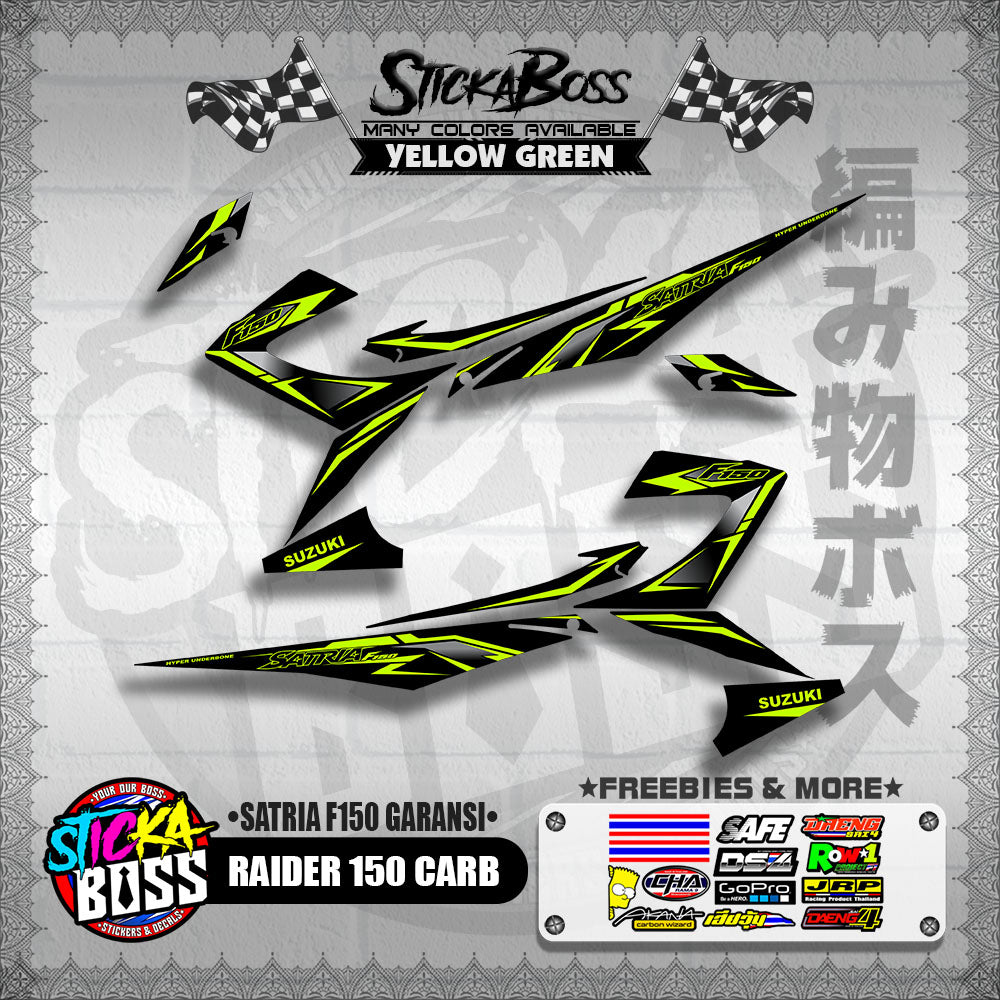 RAIDER 150 CARB DECALS ( SATRIA F150 GARANSI )【WITH FREEBIES】