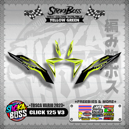 CLICK 125 V3 DECALS ( TOSCA VARIO 2023 )【WITH FREEBIES】