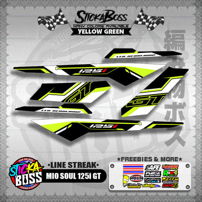 MIO SOUL 125i GT DECALS ( LINE STREAK )【WITH FREEBIES】