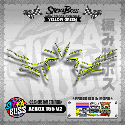 AEROX 155 V2 DECALS ( 2023 CUSTOM STRIPING )【WITH FREEBIES】