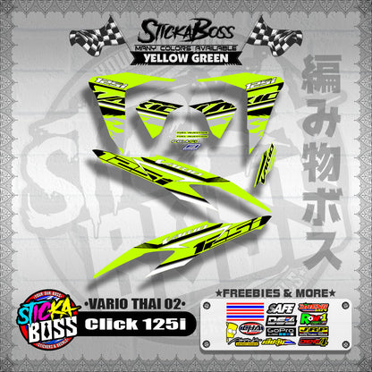 CLICK 125i V2 DECALS ( VARIO THAI 02 )【WITH FREEBIES】