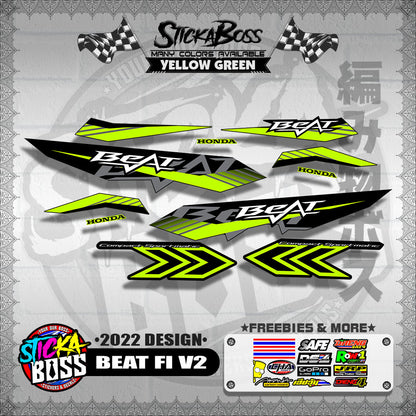 Beat V2 Malaysian Decals ( 2022 Design )【WITH FREEBIES】 Malaysia Concept